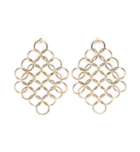 Louison Large Mesh Earrings Gold
