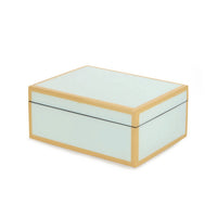 Duck Egg with Beige Trim Lacquer Boxes