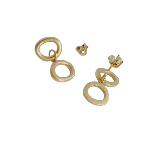 Nicola Double Earrings - Gold