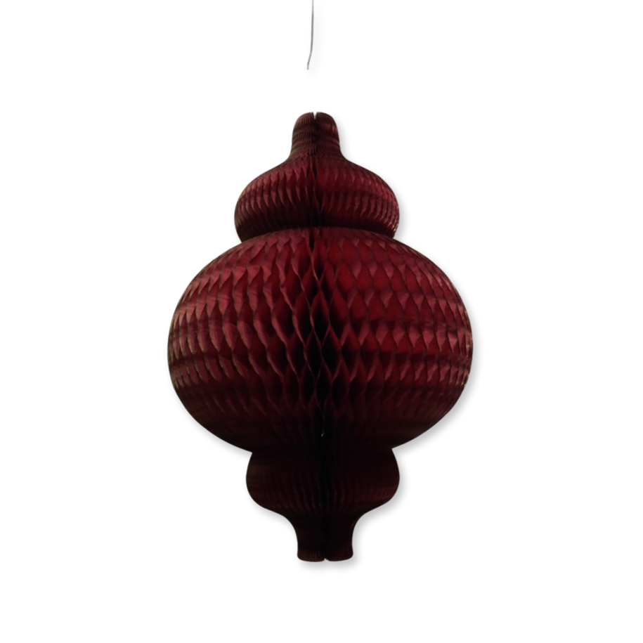 Small Lantern Decoration - Burgundy