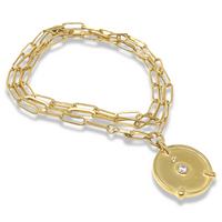 Falcon Multiposition Ego Short Medallion Necklace/Bracelet
