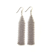 Collection B Fine Mesh Earrings Silver
