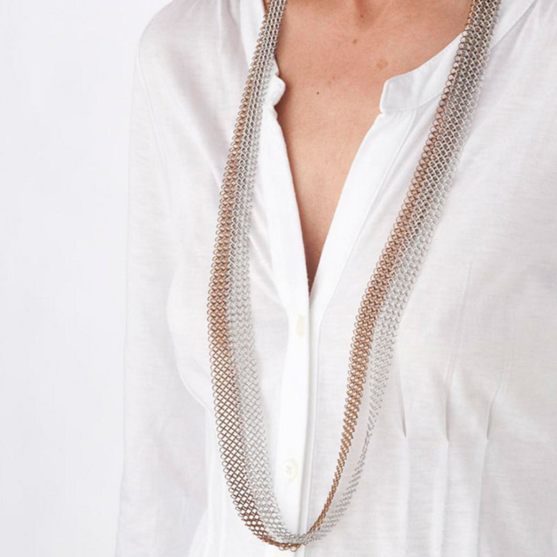 Les Basiques Fine Chainmail Necklaces - Silver