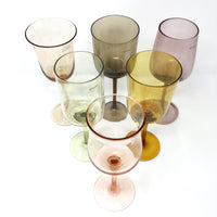 Desigual Wine Glasses Amber & Pink Mix