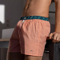 Cotton Boxer Shorts in Pinky Stripes