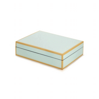 Duck Egg with Beige Trim Lacquer Boxes