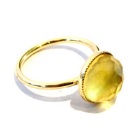 Pom Crystal Ring Yellow