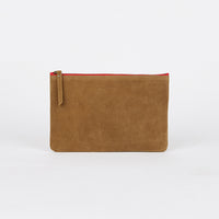Suede Leather Pouch Tobacco
