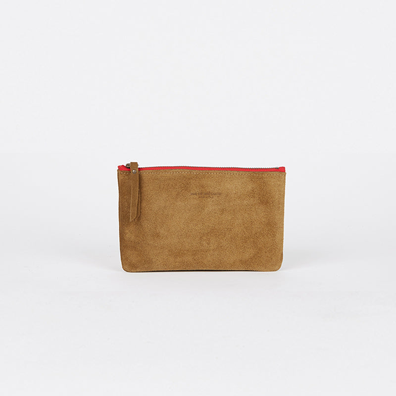Suede Leather Pouch Tobacco
