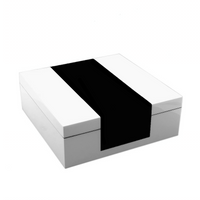White and Black Hinged Box