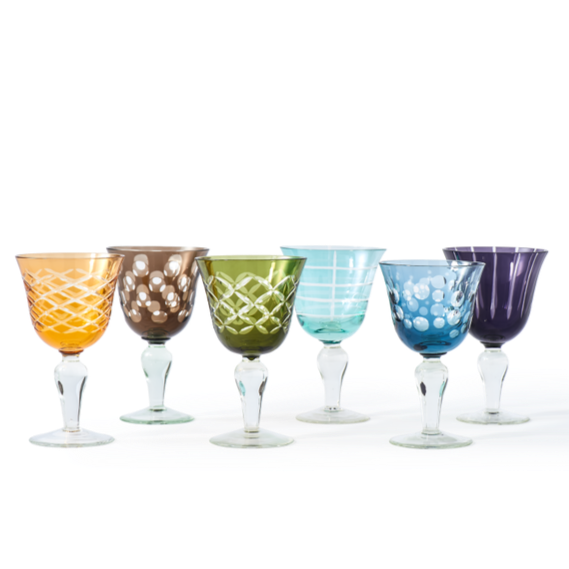 Multicoloured Wine Glasses
