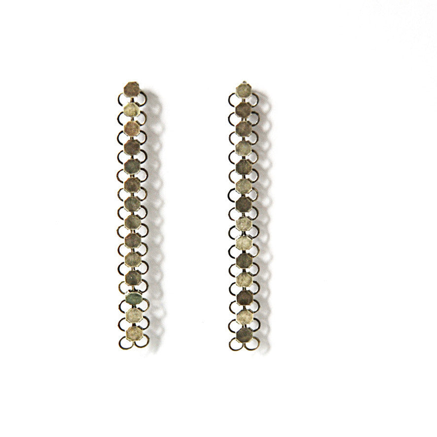 Louison Scale Earrings - Silver