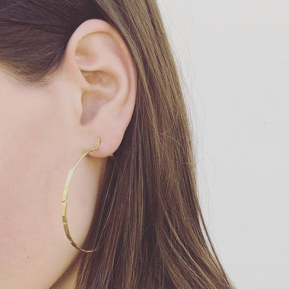 Mir Large Hoop Earrings Gold – Bello Traders