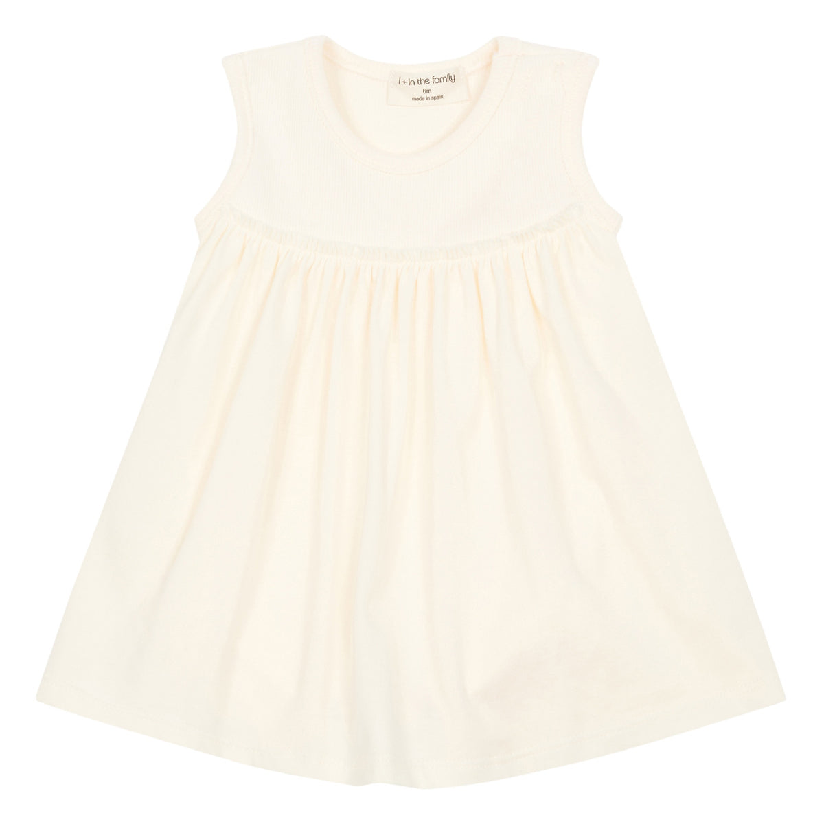 White long organic cotton baby dress