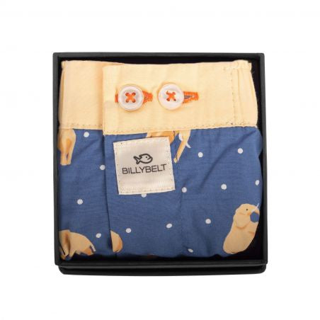 Cotton Boxer Shorts in Elephant Dream