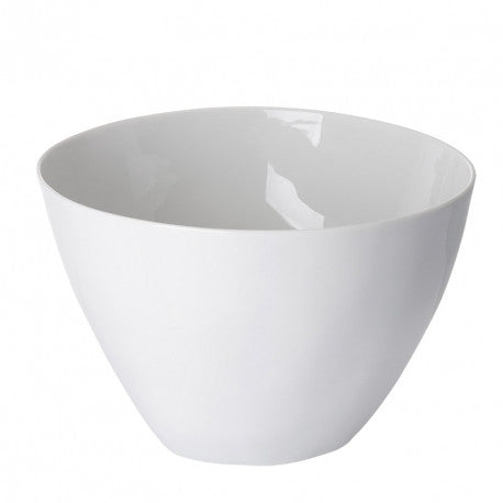 White Famished Large Salad Bowl