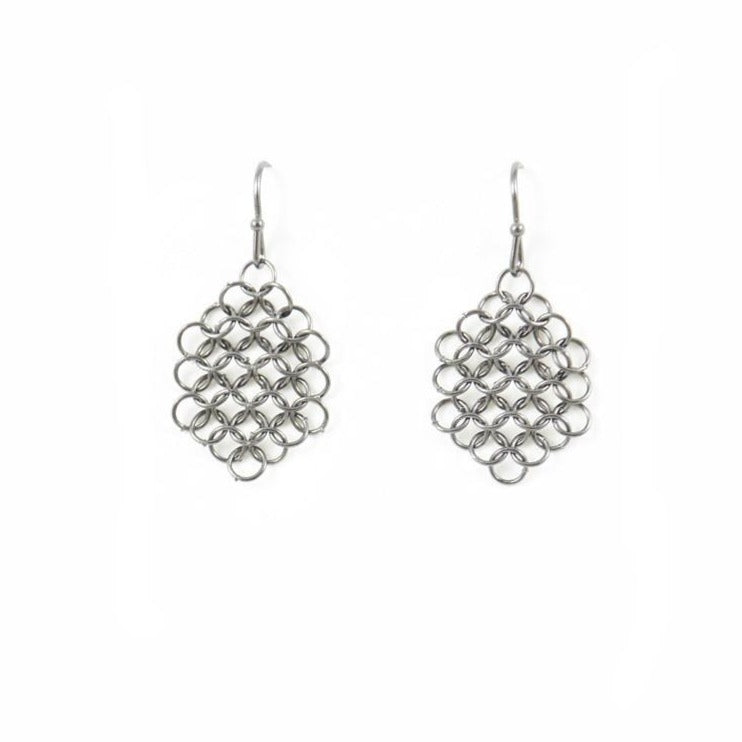 Louison Mesh Earrings - Silver