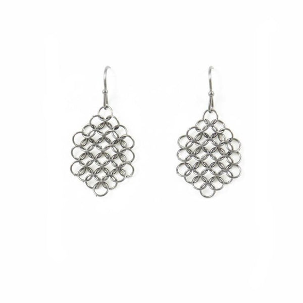 Louison Mesh Earrings - Silver