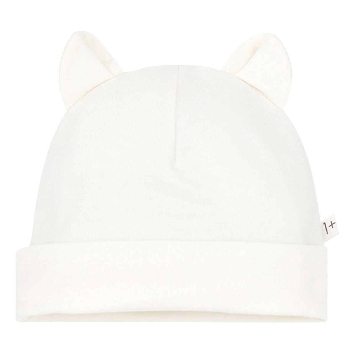 Very cute white beanie with ears for baby