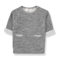 Grey top for baby with pocket detail