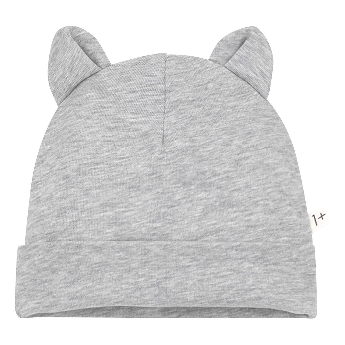 grey beanie for baby with ears on top