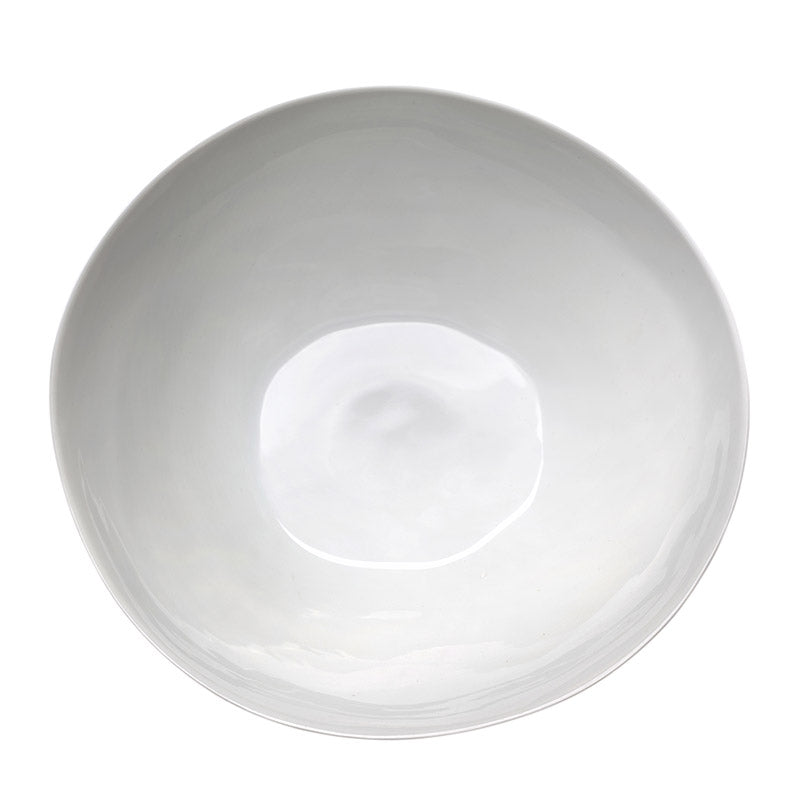 White Famished Large Salad Bowl