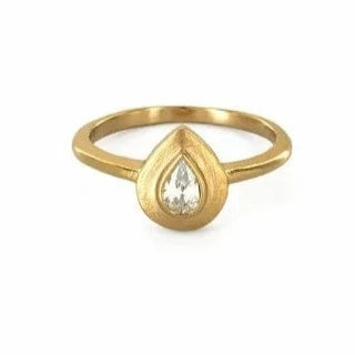 Tears Ring with Zirconium Crystal